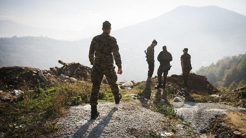 Einsatz für Frieden und Stabilität: Schweizer Armeeangehörige im Kosovo. (Archivbild)