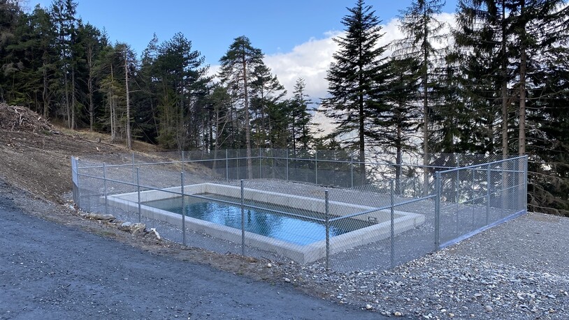 Ein bereits erstelltes Löschwasserbecken in Chur.