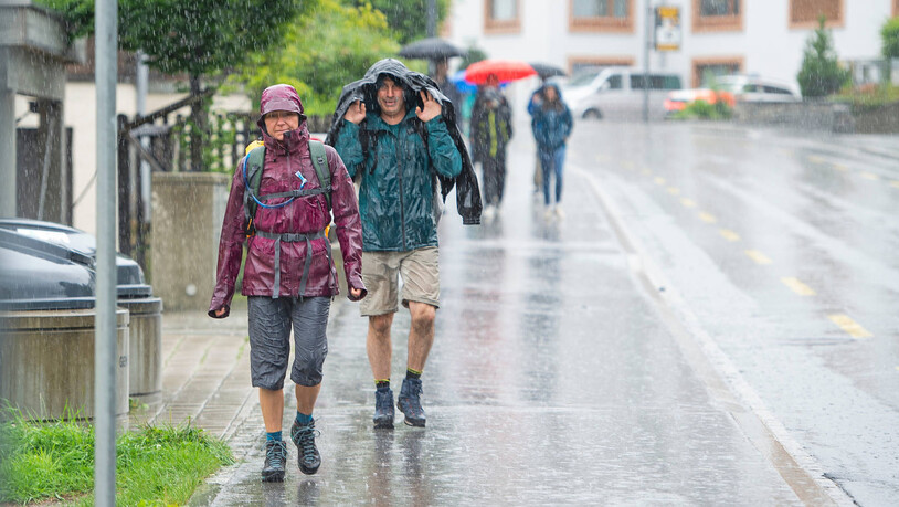 Wandern im Regen: In Flims liegt die Regenwahrscheinlichkeit am Mittwoch bei 95 Prozent.