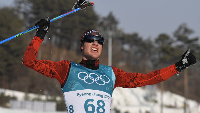Emotionaler Sieg: Die vierte Olympiamedaille von Dario Cologna im Jahr 2018.