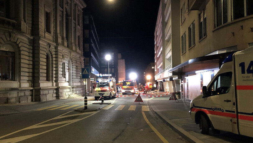 Am späten Abend: Zum Brand kam es an der Gäuggelistrasse in Chur. 