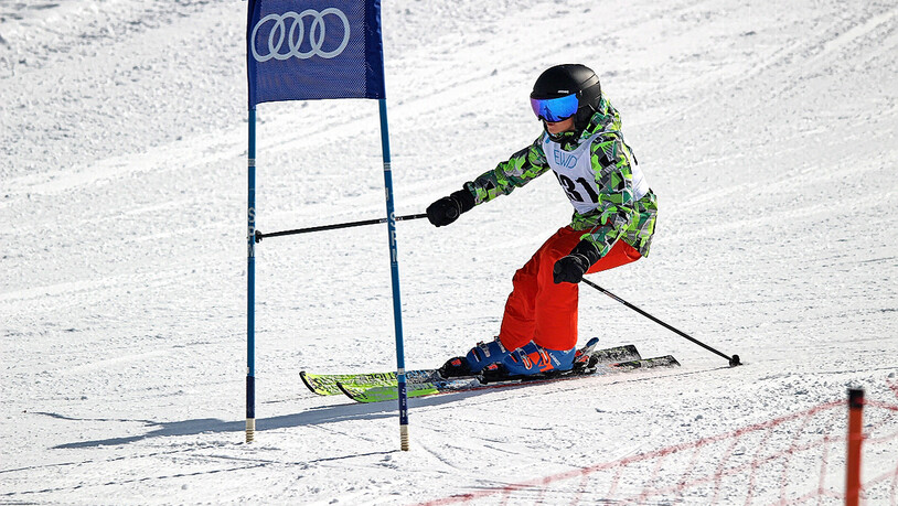 Levi Odink während seines Riesenslalom-Einsatzes.