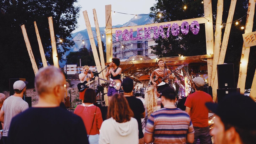 Bühne und Büvetta: Polenta 7000 ist am Churer Stadtrand aufgrund der abgesagten Festivals im Jahr 2021 entstanden.