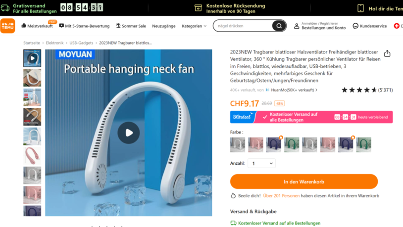 Auf Temu gibts alles: Schnäppchenpreis für ein Stück Plastikschrott?