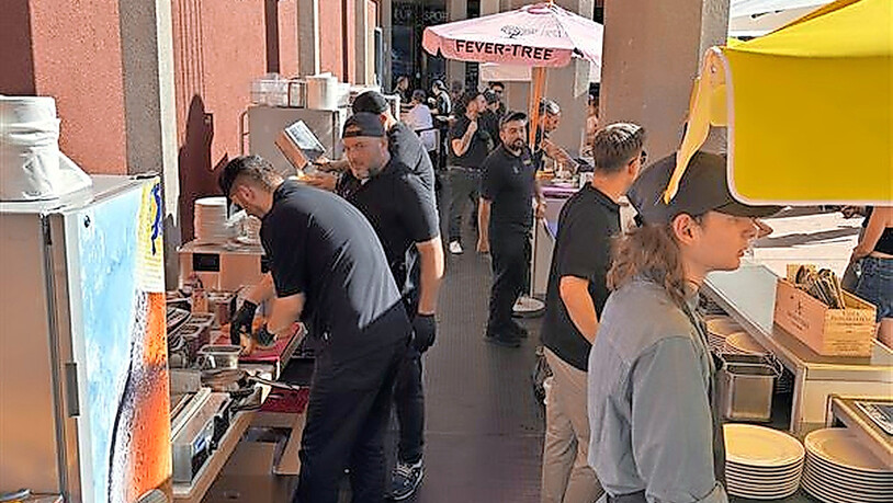 Das Küchenteam unter der Leitung von Thomas Huber hatte alle Hände voll zu tun.