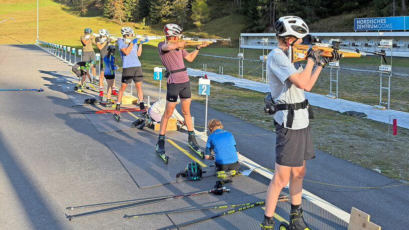 Stehend-Schiessübung der Biathlon-Abteilung.