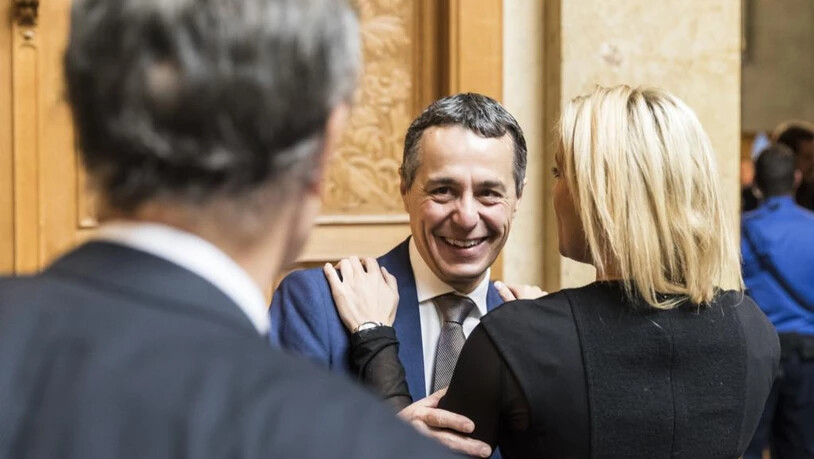 Bundesratskandidat Ignazio Cassis hat gut Lachen - er ist der achte Tessiner Bundesrat. 