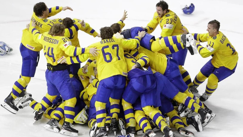 Schweden Jubelt über den elten Weltmeistertitel.
