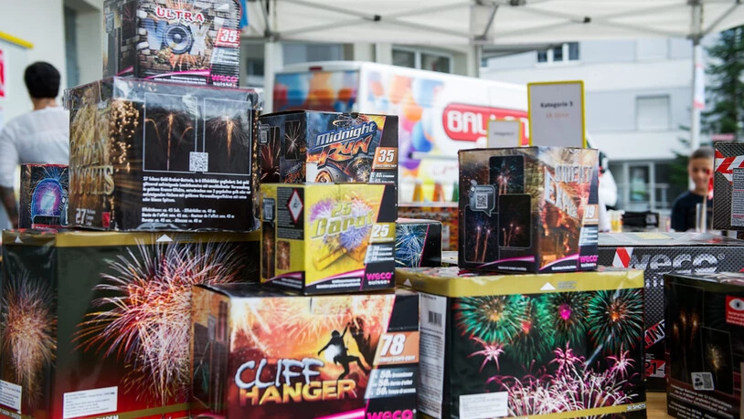 Der Feuerwerk Verkauf vor der Stadthalle Chur fällt in diesem Jahr wegen der Trockenheit aus.