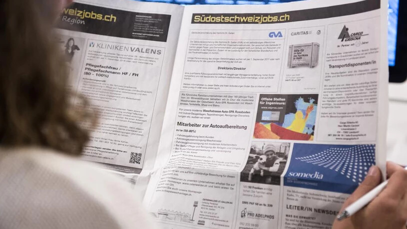 Arbeitsstelle  Jobsuche Arbeitslos Stellenanzeiger Südostschweizjobs Zeitung 