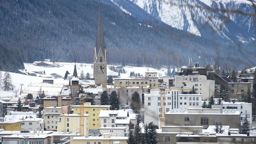 Davos Platz Kirche Winter 