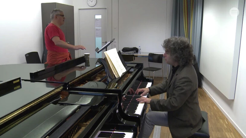 Güra und Berner bei den Proben in Glarus. Bild Screenshot TV