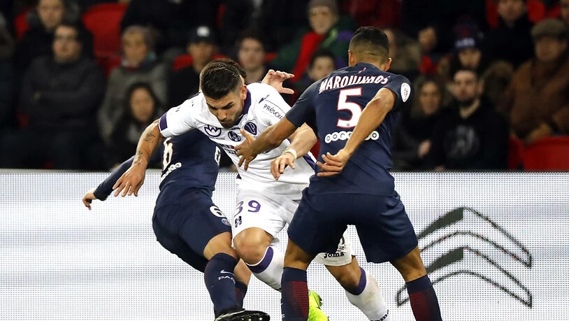 Bot Paris Saint-Germain die Stirn: Toulouse (mit Andy Delort, in weiss)