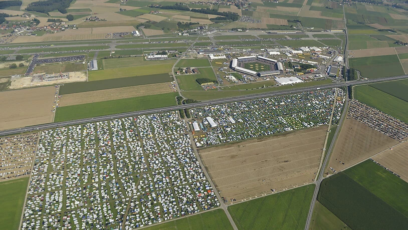 Das Festgelände des Schwing- und Älplerfests in Estavayer im August 2016
