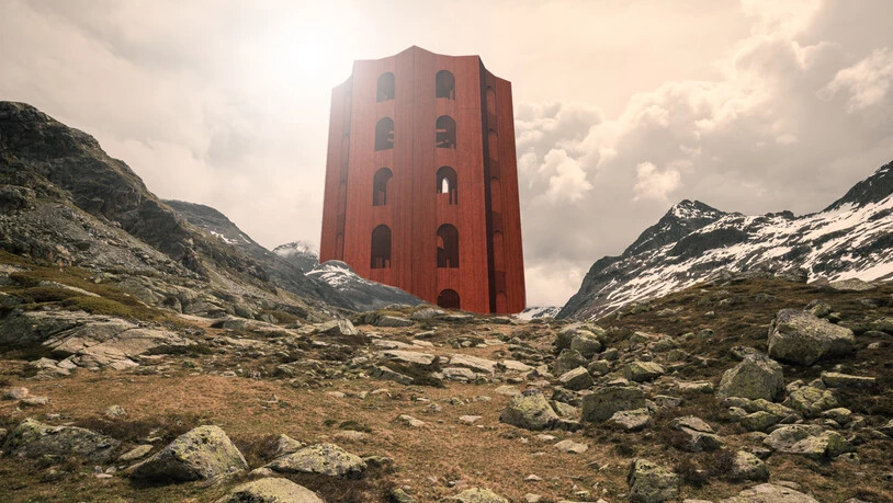 Eine hochalpine Schutzhütte mit der Architektur eines Traumschlosses.