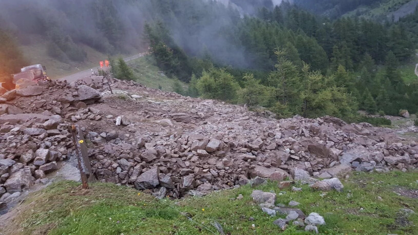 Der Flüelapass wurde verschüttet. 