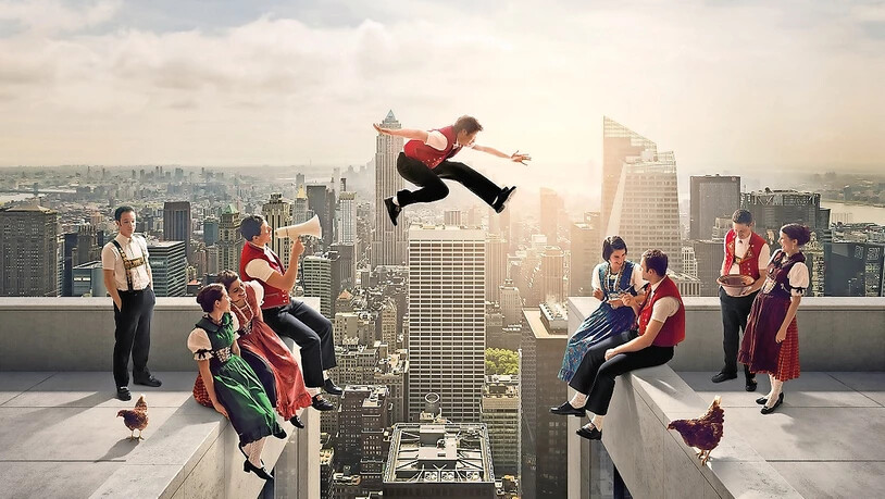 Der Hitziger Chor trainiert mit seiner Darbietung die Lachmuskeln des Publikums.