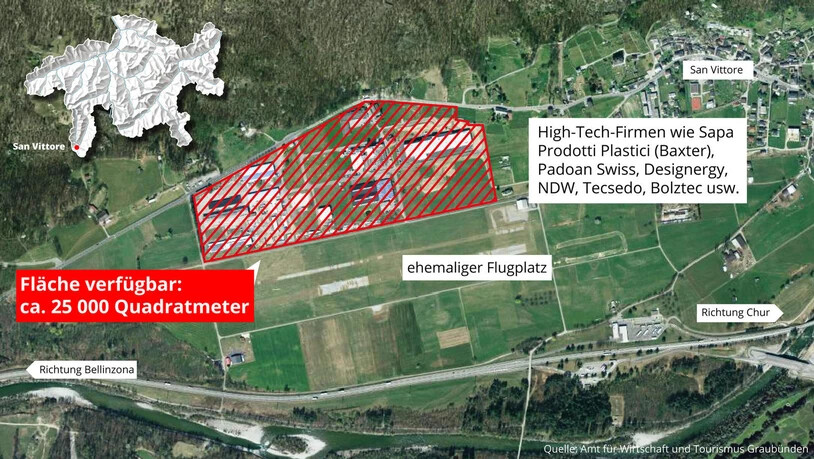 So sehen die Pläne der Regierung für die Industriezone in San Vittore aus.