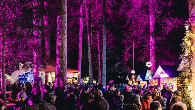 Der Zauberwald auf der Lenzerheide zieht mit seinen Lichtinstallationen bereits zum fünften Mal die Besucher in seinen Bann.