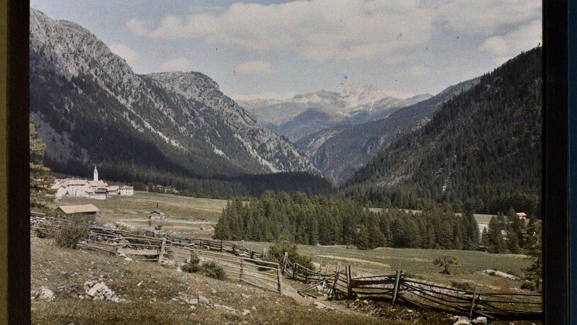 Sufers 1911 noch ohne Stausee.