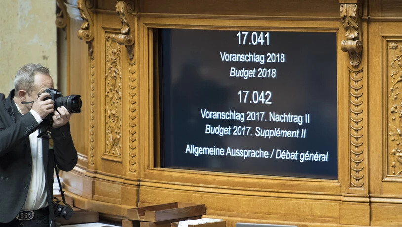 Bleibt auch in den kommenden Tagen im Fokus der Wintersession: Der Streit ums Bundesbudget 2018. (Archiv)