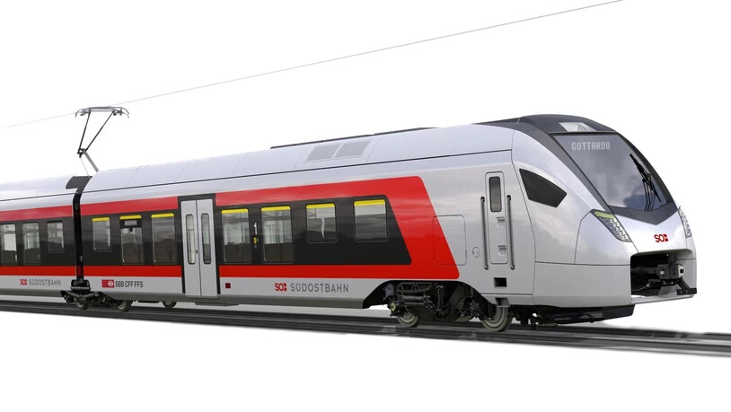 Schnittig: So sieht der Design-Entwurf für  die SOB-SBB-Züge über den Gotthard aus.