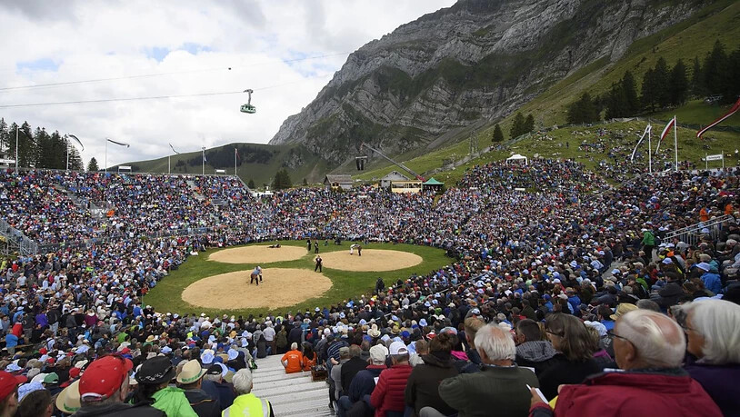 Das Schwägalp Schwinget ist ein Publikumsmagnet. Am letzten Schwingfest kamen über 13'000 Zuschauer.