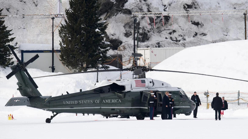 US-Präsident Donald Trump schnuppert zum ersten Mal Davoser Bergluft.