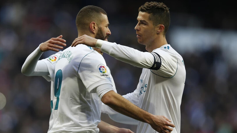 Karim Benzema (links) und Ronaldo trafen erneut für Real Madrid