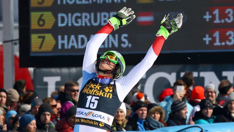 Ramon Zenhäusern fährt erstmals in einem Weltcup-Slalom aufs Podest.