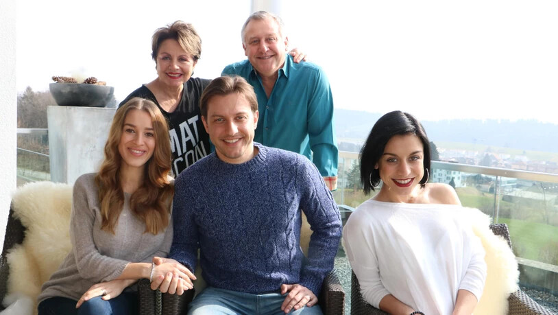 Artistenfamilie Nicolodi: Die Eltern Béatrice und Willer, Schwiegertochter Alexandra, Sohn Dustin und Tochter Sheila (v.l.).