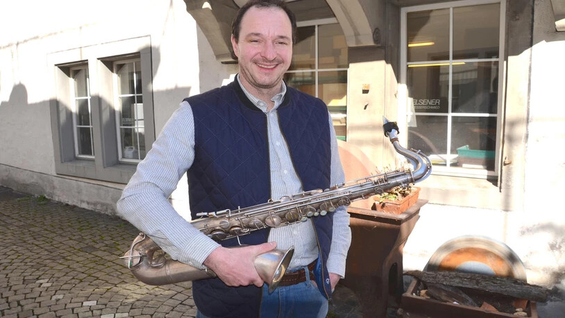 Ein Prachtstück von einem Instrument: Viktor Elseners Saxofon hat einen ganz speziellen, heiseren Sound.