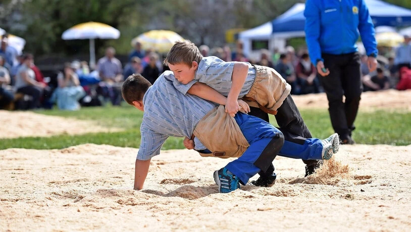 Einer von über 30 teilnehmenden Glarnern: Pascal Schmid aus Bilten hofft wie andere Glarner Jungschwinger auf einen Zweiggewinn.Bild Jakob Heer