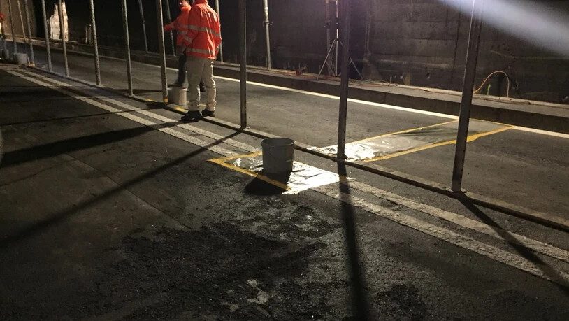 Über Pfingsten wurde im Tunnel gearbeitet.