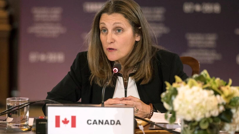 Zölle auf Joghurt, Kaffee und Waschmaschinen: Kanadas Aussenministerin Chrystia Freeland kündigte Vergeltung für die US-Strafzölle auf Stahl und Aluminium an.