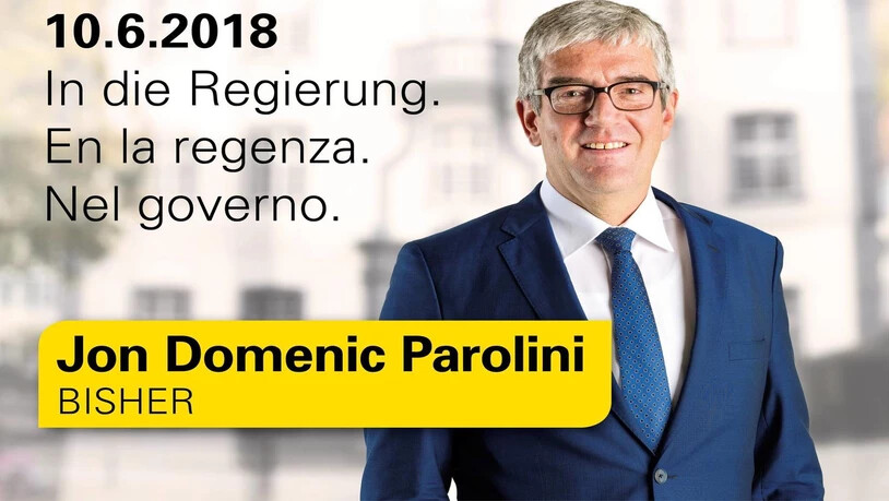 «Seriös und staatsmännisch», so wirkt die Kampagne von Jon Domenic Parolini grafisch.