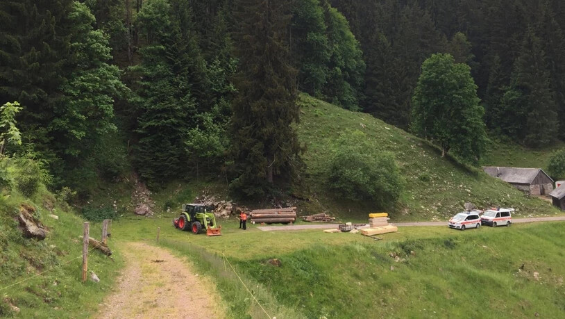 In Oberterzen stürzte gestern eine motorisierte Seilwinde auf einen 53-Jährigen.