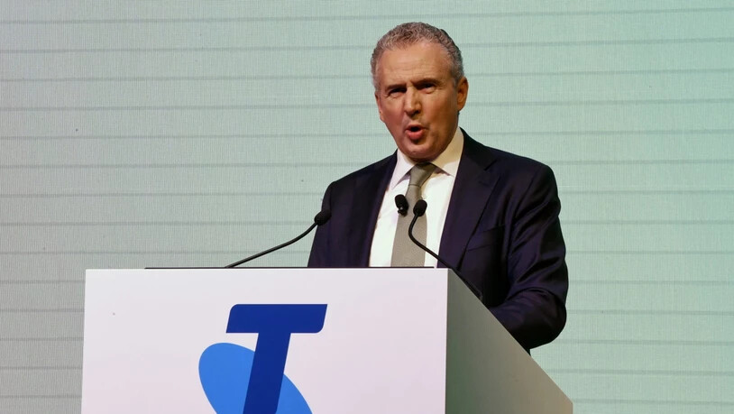 Telstra CEO Andy Penn am Investorentag - 8000 Stellen sollen gestrichen werden.