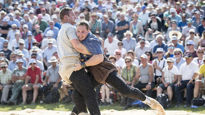 Allein auf weiter Flur? Joel Wicki (rechts) und Armon Orlik im Schlussgang auf der Rigi