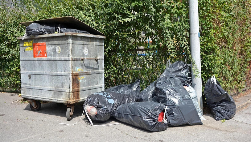 So fährt das Kehrichtauto weiter: Die Abfallsäcke sind nicht die offiziellen, und die Rechnung für den Container ist offenbar nicht bezahlt worden.