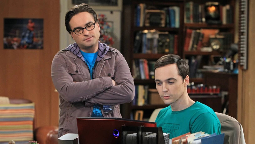 Im September läuft die letzte Staffel an: Johnny Galecki (Links) und Jim Parsons in einer Szene der US-Hitserie "The Big Bang Theory".