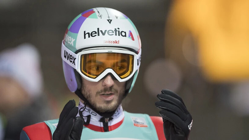 Kilian Peier ist nach der Landung mit seinem Sprung zufrieden