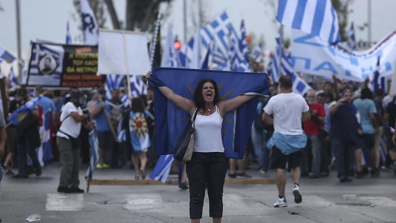Nicht alle Griechen lassen sich von Regierungscher Tsipras beruhigen: Proteste in Thessaloniki.