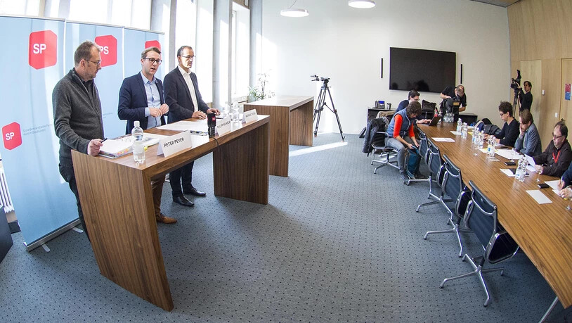 Bei der SP Glarus scheint das Arbeitsklima schlecht zu sein. Im Bild: Die SP Graubünden während einer Medienorientierung im Jahr 2016.