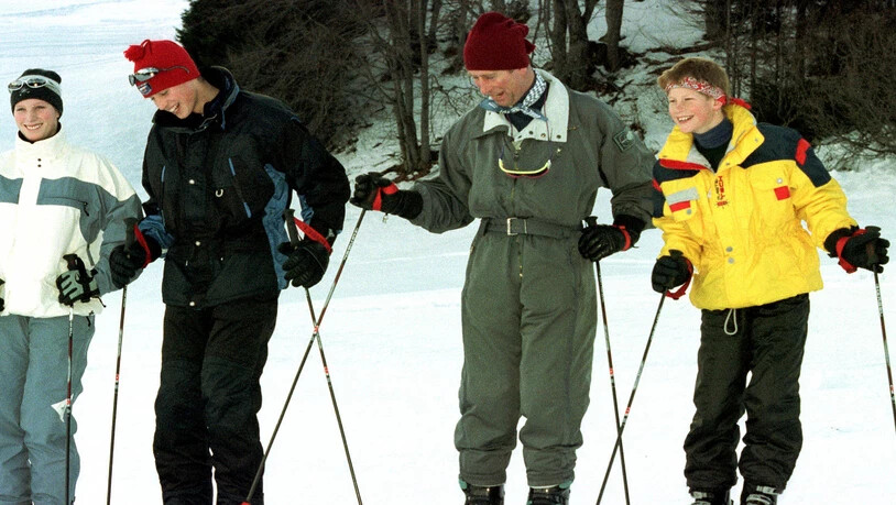 Die Britischen Royals waren öfter in Klosters, um skizufahren.