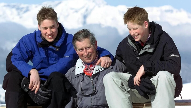 Auch die Söhne William und Harry begleiteten ihren Vater öfter nach Klosters.