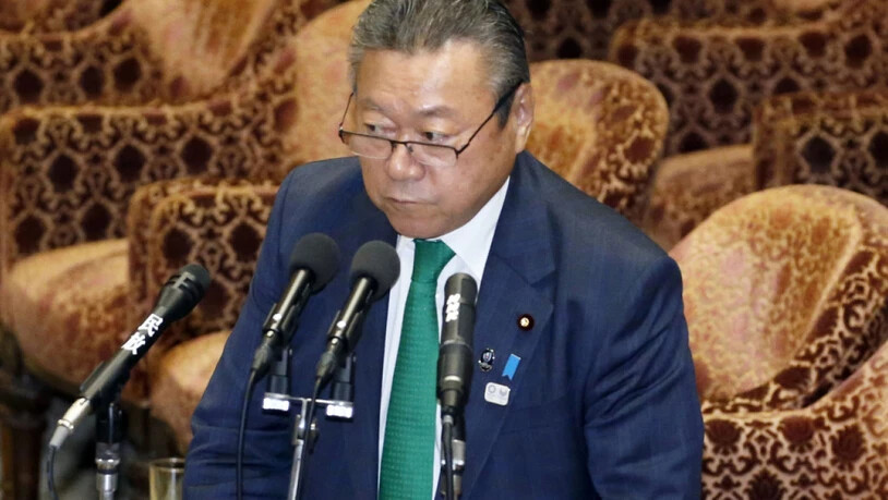 Yoshitaka Sakurada am Mittwoch im Parlament.