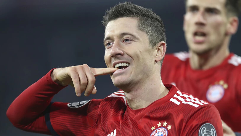 Bayern München im Torrausch: Der Pole Robert Lewandowski erzielte zwei Treffer zum 5:1 gegen Benfica