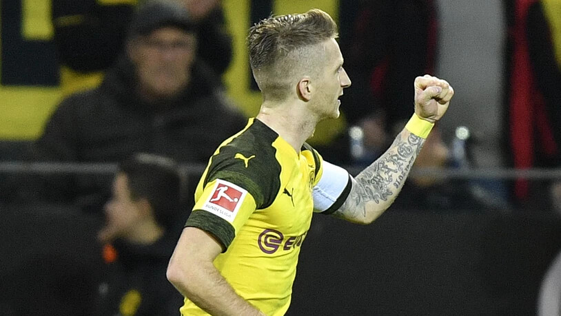Marco Reus brachte mit einem verwandelten Foulpenalty Borussia Dortmund auf die Siegesstrasse