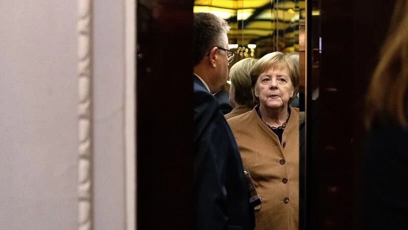 Die deutsche Bundeskanzlerin Angela Merkel bei ihrer Ankunft zum CDU-Parteitag.